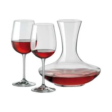 Set Copas Decantador Bohemia Strix 580 7 Piezas 1500ml