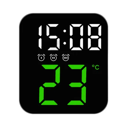 Reloj Digital De Mesa Satellite Ac T6822 Led Verde