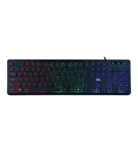 TECLADO MTEK ABNT USB KB-7269LR-PT RETRO-ILUMINADO COLORIDO