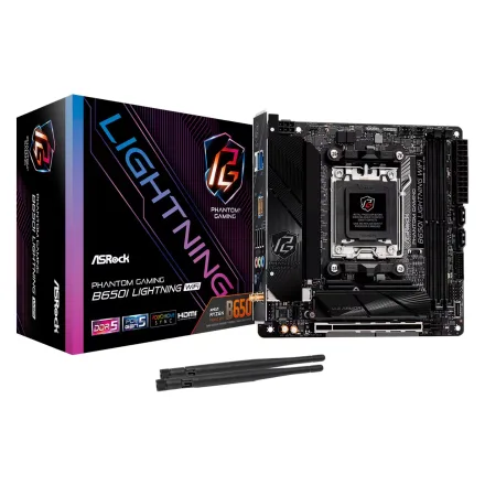 Placa Mae Asrock Lightning Socket AM5 Chipset B650 Mini Itx