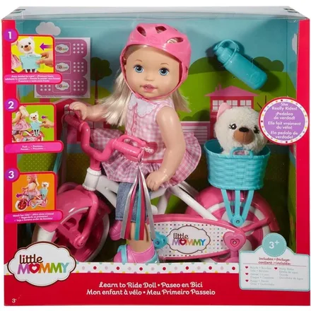 Juguete Little Mommy Paseo En Bici Fcn 11
