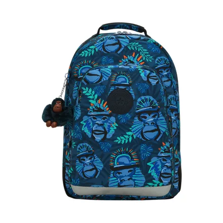 Mochila Kipling Class Room Blue Monkey Fun