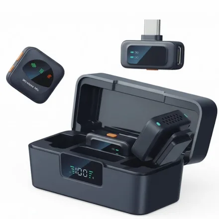 Microfono Inalambrico Satellite A-MK205 TIPO C+LIGHTNING - Negro