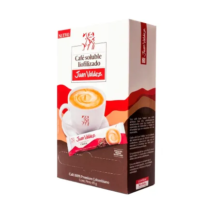 Cafe Liofilizado Juan Valdez 30 Stick