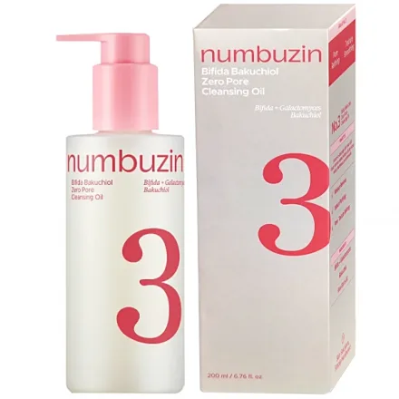 Oleo Limpeza Facial Numbuzin NO3 Bifida Bakuchiol Zero Pore Oil 200ml