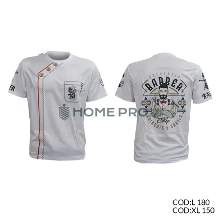 Camiseta de barbeiro tamanho l