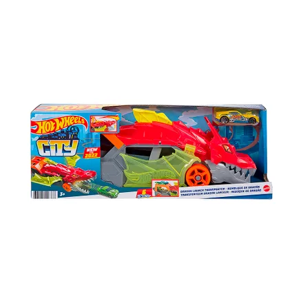 Camion Juguete Mattel Hot Wheels City Dragon Launch Transporter Gtk 42