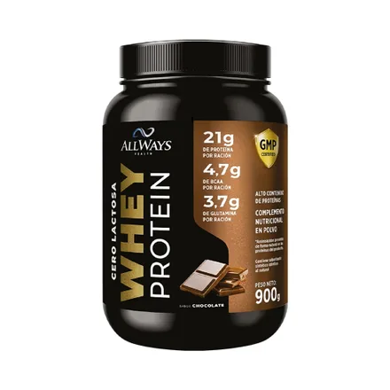 Complemento Nutricional Allways Health Whey Protein Chocolate 900 Gr