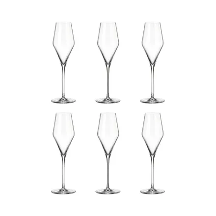 Set Copas Champan Bohemia Louvre 6 Piezas 290ml