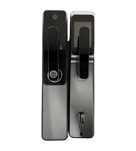 FECHADURA DIGITAL S802PRO WIFI TUYA/SENHA/CARTÃO/CAMERA PRET