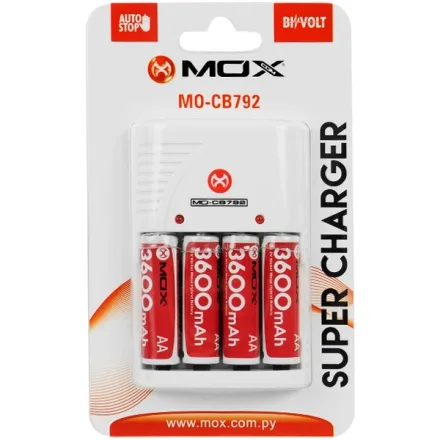 Carregador Pilhas Mox Mo 4