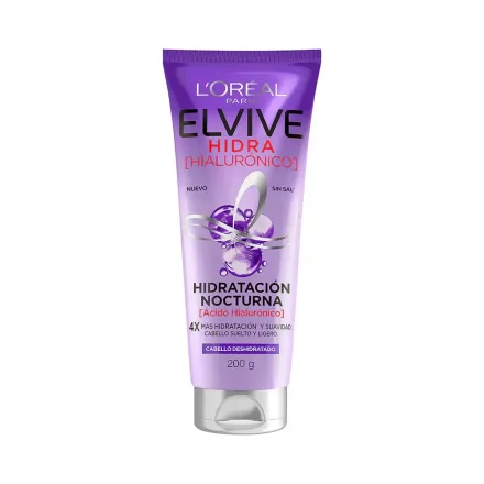 Tratamiento Capilar Hidratacion Nocturna Hidra Hialuronico Elvive 200gr