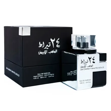 Perfume Lattafa 24 Carat White Gold Eau Parfum Unissex 100ml