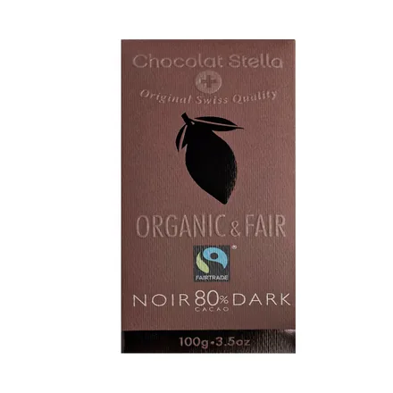 Chocolate Stella Organic Fair 80 Cacao 100g