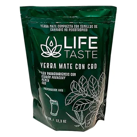 Yerba Mate Life Taste Con Cbd Terere Cedron Menta 350g