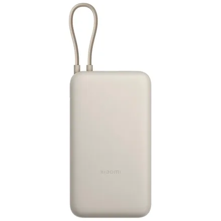 Carregador Portátil Xiaomi Power Bank 20000 mAh 33W USB-A/ USB-C (Cabo Integrado) Branco – 57865-BHR8851GL-PB2030MI