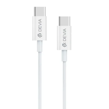 Cable Devia EC042 USB-C A USB-C 60W 1.2M - White