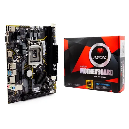 Placa Mae Afox Ma Ddr 3 Socket Lga 1151 Chipset H110 Atx
