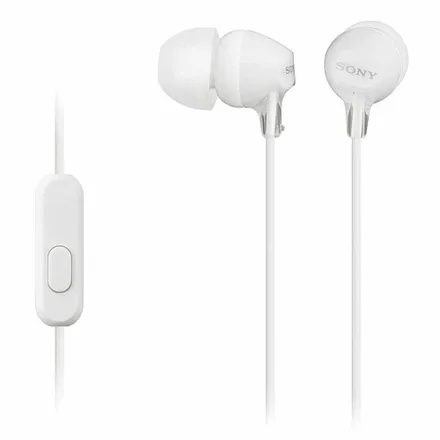 Auricular Sony MDR-EX15AP 3.5MM C/Mic- White