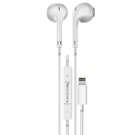 FOXBOX AURICULAR BOOST LINK PRO LIGHTNING C/MICROFONO BLANCO