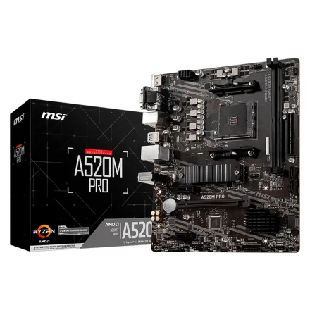 Placa Mae Msi Pro Socket AM4 Chipset A520 Atx