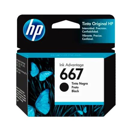 Cartucho Tinta Hp 667 Negr