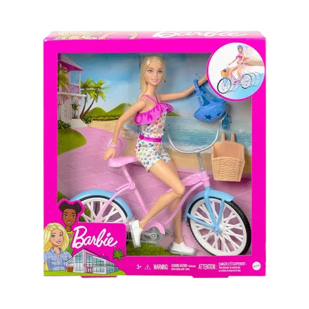 Juego Mattel Barbie Doll Bike Playset Hby 28