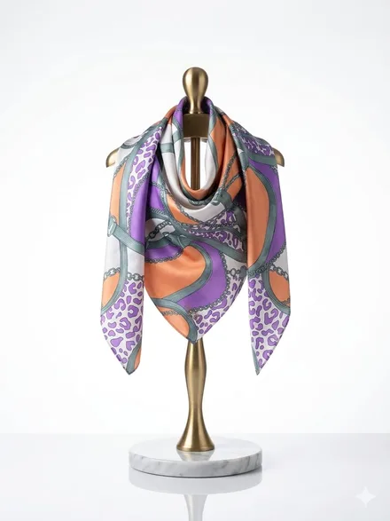 ORIGINAL PAÑOLETA SWEET ESTAMPADO 91853 ARABESCO NARANJA/LILA