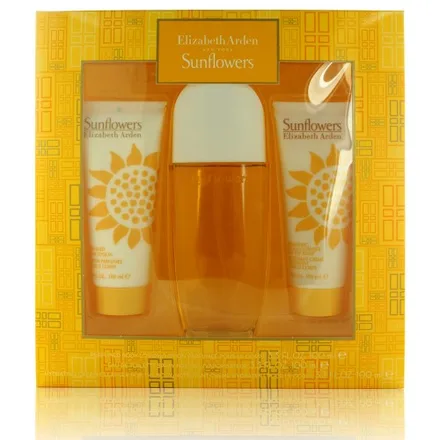 Elizabeth Arden Sunflowers Eau Toilette Plus Body Lotion Cream Cleanser 100ml