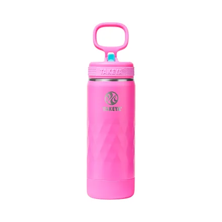 Botella Termica Takeya Kids Sport Water Bottle Straw Lid Fuchsia Flash 530ml