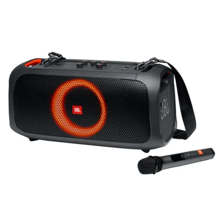 Speaker Microfone Partybox On Go Rms Ipx 4 Jblpartyboxgobbr