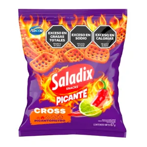 Salgadinho Cross Arcor Saladix Picante Fogo Pacote 67g
