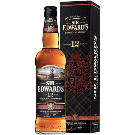 Whisky Sir Edward 12 Anos 1 Litro Caja