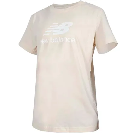Camiseta New Balance Feminino Sport Essentials Jersey Logo XS Beige – WT41502LIN