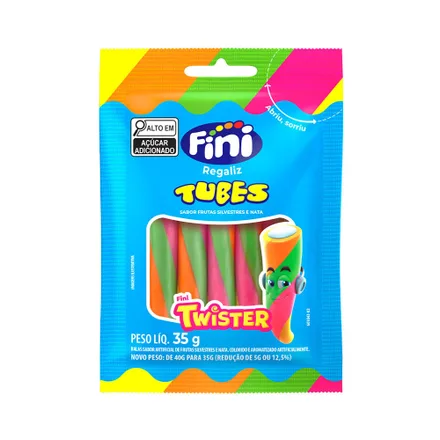 Dulces Fini Regaliz Tubes Twister 35g