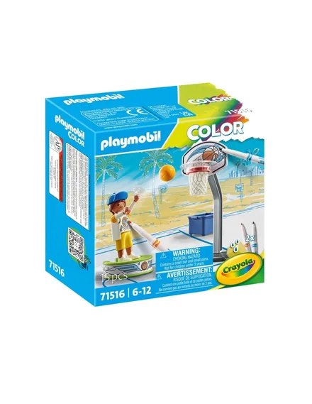 PLAYMOBIL JUGUETE SKATER W/BASKETBALL 71516