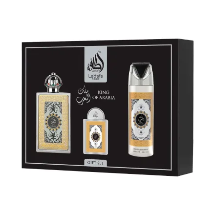 Lattafa King Of Arabia Gitf Set Edp Deo 100ml 200ml 20ml