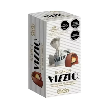 Chocolate Costa Vizzio Bombon Releno Con Almendras 432g