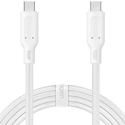 Cable Spigen DuraSync C11C1 000CA25703 USB-C a USB-C 2.0 (1.5 metros) - White
