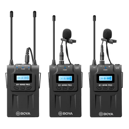 Microfono Boya By WM8 Pro K2 Lapella Camara 2TX Plus 1RX