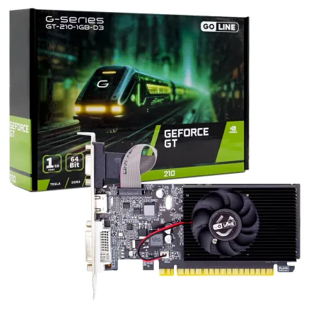 Placa Video Goline Geforce Gddr 3 Gt 210 D3 1 Ano