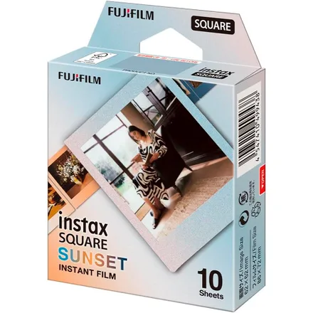 Fuji Instax 10 Pack Film Square Sunset