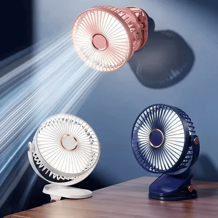 MINI VENTILADOR DE MESA LED CORES DIVERSAS 5V