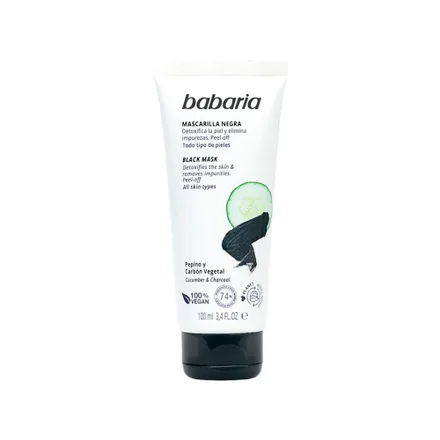 Mascarilla Facial Negra Babaria Cucumber Charcoal 100ml