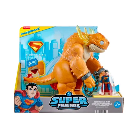 Set Juego Super Friends Superman Vs Kaiju Mattel Jdl 07