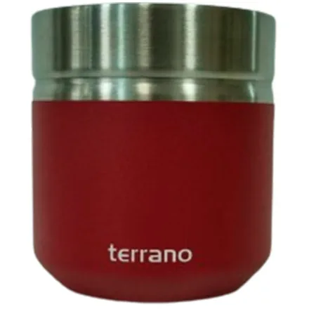 Terrano Guampa Acero Doble Capa Folkie Rojo 180ml