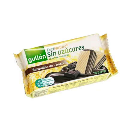 Galletita Wafer Gullon Sugar Free Barquillos Choco 70 Gr