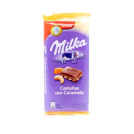 CHOCOLATE MILKA 155GR CASTAÑAS CON CARAMELO