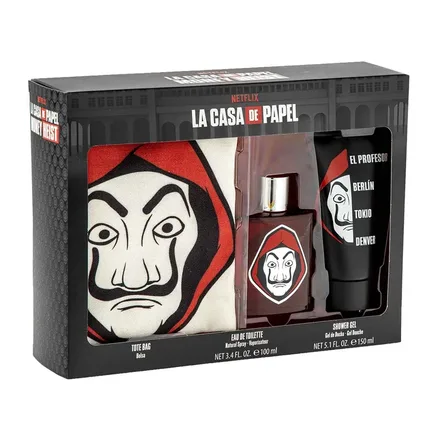 La Casa Papel Masculino Eau Toilette Plus Shower Gel Bolsa 100ml
