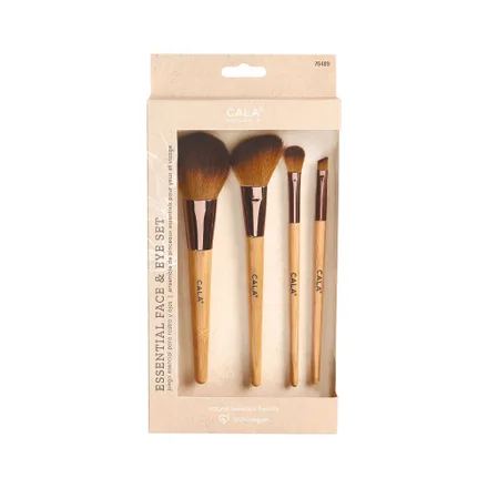 Set Brochas Cala Bamboo Essential Face Eye 4 Piezas